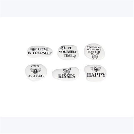 

Youngs 21049 Ceramic Botanical Sentiment Tokens Assorted Color - 6 Piece