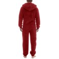 thumbnail image 4 of Cozy Thermal Jumpsuit for Everyday Casual Wear with Zip Front Lined Comfort and Relaxed Fit Nighttime Pajama Piece, Red, M, 4 of 5