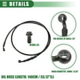 thumbnail image 4 of Unique Bargains Brake Hose Motorcycle ATV Braided Hydraulic Brake Line Oil Hose Pipeline 140cm Black Army Green 1 Set, 4 of 6
