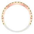 thumbnail image 5 of 0.36 ctw Wedding Band for Women - 18K White/Rose Gold Natural Peridot Stackable Eternity Ring, 5 of 6