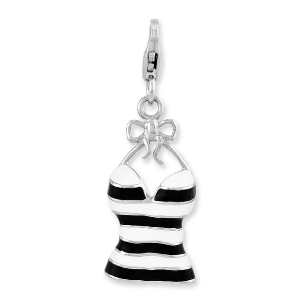 Best Price Product - Sterling Silver RH Enameled 3-D Tank Top w/Lobster Clasp Charm - Walmart ...