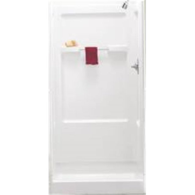 Sterling 32 in. Vikrell Shower Back Wall Swirl Gloss White Finish