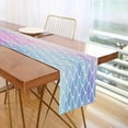 thumbnail image 7 of GZHJMY Watercolor Fish Scales Table Runner Machine Washable Polyester Table Runner Rectangle Reversible Dresser Scarves Table Decor 13 x 70 Inch, 7 of 7