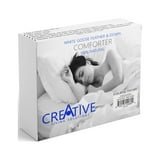 Creative Living Solutions White Goose Feather and Down Bed Comforter ...