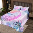 thumbnail image 2 of Erosebridal Mermaid Coverlet Set King,Castle Seashell Bedding Set,Princess Room Decorative,Ultra Soft,3 Pieces, 2 of 5