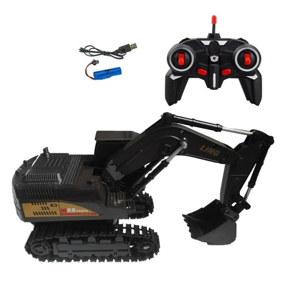 Twfbrm Remote Control Toys 2.4Ghz Play Vehicles 6 Channel 1:24 RC Excavator Toy RC Engineering Car Alloy And Plastic Excavator RTR Trucks