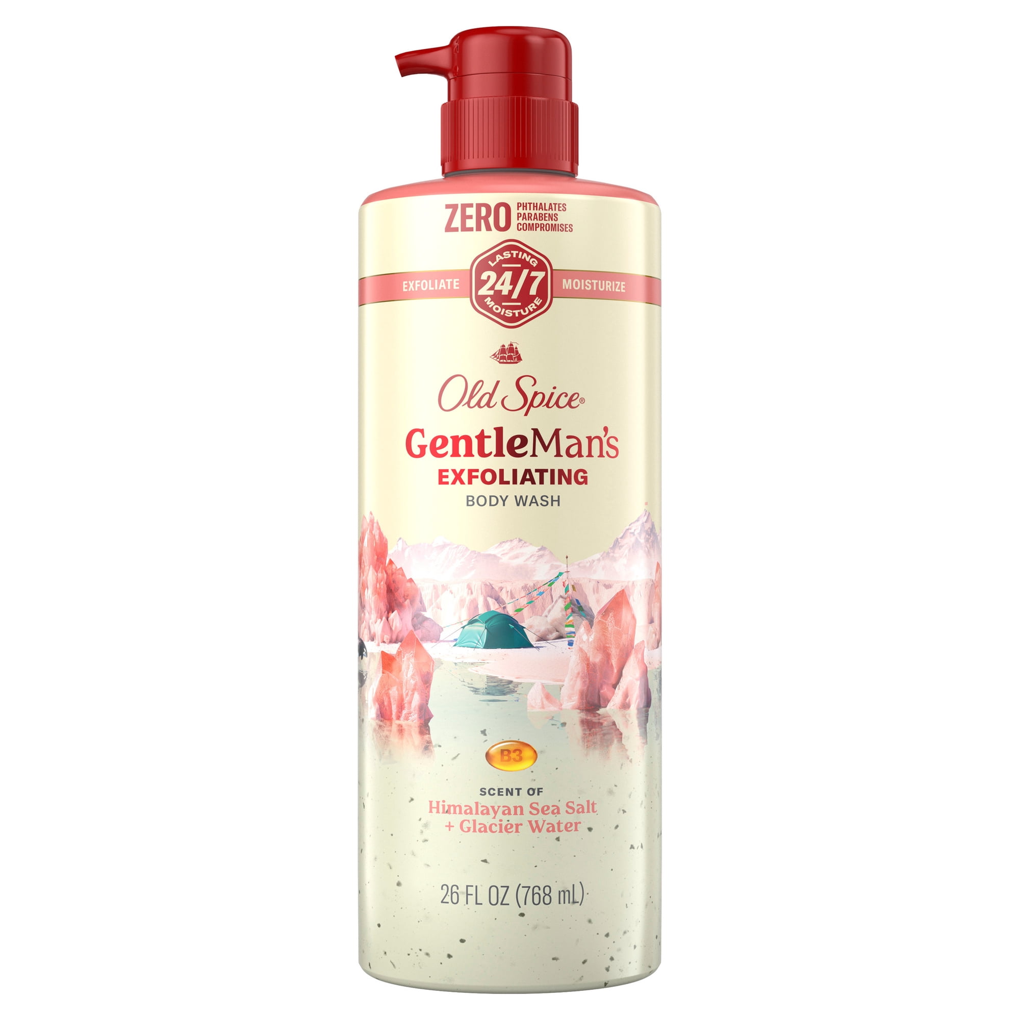 Old Spice Men's Body Wash for Men, Himalayan Sea Salt, 24/7 Shower Fresh, Exfoliation + Moisturization, 26 fl oz