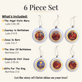 thumbnail image 3 of Nativity Story Christmas Ornaments, 6-Piece Set – Scripture Inspired 3.15" Ornament Gift Box, Bible Verse Ornaments by The Tailored Duck, 3 of 3