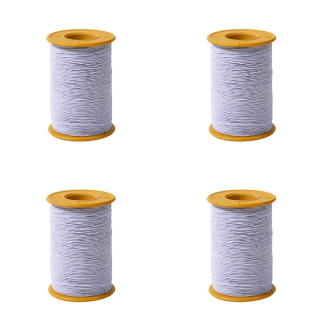 CY5O5ee 4Roll 400m 0.5mm Elastic Cord Beading Threads Stretch String Thickness Elastic Sewing Thread Crafting Cords for Jewelry Making Beading DIY Project