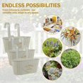 thumbnail image 3 of MesaSe 3Pcs Hanging Flower Pots Metal Wall Planter Iron Bucket Planter for Indoor Outdoor Railing Fence Balcony Garden Home Decoration with Drainage Rustproof and Detachable Hooks, 3 of 8