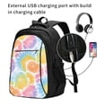 thumbnail image 3 of Travel Shoulder Computer Backpack 18 X 13.4 X 8.3in With Usb Cable And Music Jack Multi-Space Pocket Lightslategray Tie-Dye Background Vibrant Colors And Swirling (2), 3 of 7