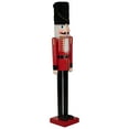thumbnail image 3 of Northlight Giant Commercial Size Wooden Christmas Nutcracker Soldier - 6' - Red and Black, 3 of 5