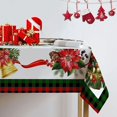 thumbnail image 4 of Mantel Rectangular de Navidad, mantel de invierno para árbol de Navidad, vacaciones, fiesta de campo, mantel decorativo al aire libre, 4 of 5