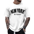thumbnail image 2 of Men Summer Tops Pack Workout Short Sleeve Top Men Full Sleeve Scrub Top Size Open Short Athletic Tee Swim T Shirt Neck Shirt Pack Long T Shirts Fitted Tee Shirts Summer Men's White L, 2 of 4
