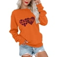 thumbnail image 1 of Qiopertar Blouse à Manches Longues Imprimée Mode Saint-Valentin pour Femmes Col Rond Pull Décontracté Offres de la Semaine Liquidation à Moins de 5$ jusqu'à 90 % de Réduction, 1 of 5