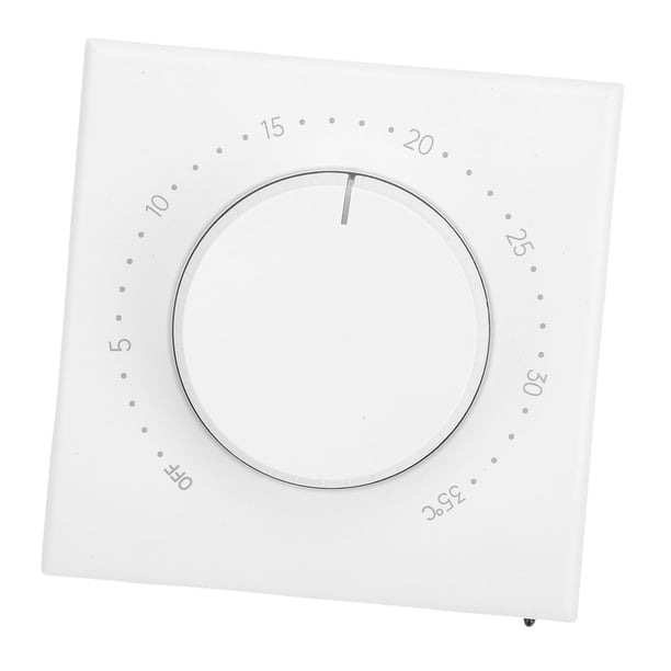 Termostato de suelo Radiante, Manual de Mando de Control de Temperatura No Programable Con Indador LED de 2 Colores Y Carcasa Ignífuga para El Hogar, Configuración de Fácil