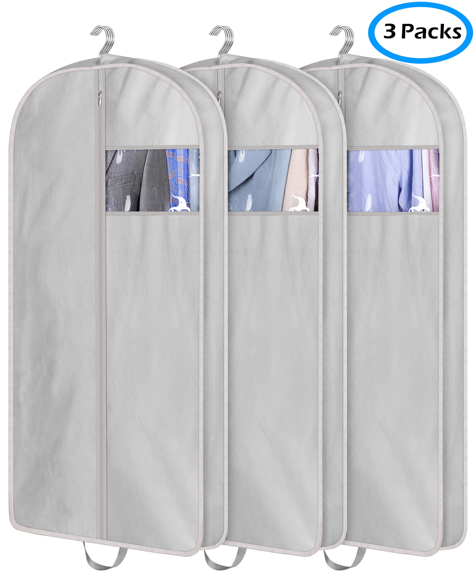 MISSLO 43" Travel Garment Bag for Hanging Clothes Gusseted Suit Bag