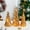 Brown, variant on Glasseam Set of 5 Green Mercury Glass Christmas Tree with Lights, Battery Operated Timer for Mantel Tabletop Decor