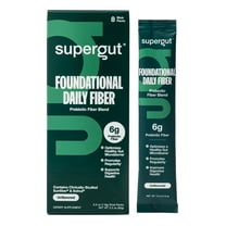 Supergut Foundational Fiber Unflavored Prebiotic Fiber Blend for Gut & Digestive Health, Stick Pack Box, 8 Servings