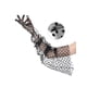 thumbnail image 3 of GUANTES DE LUNARES DE ENCJE DE VERANO EXTRA LARGOS PARA MUJERES CON MANGAS ACAMPANADAS, GUANTES DE DEDOS COMPLETOS, TALLA ÚNICA, LUNALES GRANDES NEGROS, 3 of 6
