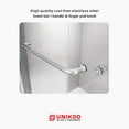 thumbnail image 2 of UKD06- 56"-60" W x 72" H Double Sliding Frame Shower Door with 5/16" Clear Tempered Glass,Stainless Steel Roller Brackets,Waterproof Threshold Track,Easy-Cleaning Coating & Towel Bar/Knob, 2 of 7
