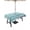 Aqua, Turquoise, Grey, variant on Outdoor Tablecloth with Umbrella Hole for Patio/Picnic/Party/Camping, Turquoise Green Ombre Waterproof Table Cloth Square Cover Washable, Vintage Shabby Teal Abstract Art (54"x 54")