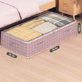 thumbnail image 4 of LJSXFI Under Bed Storage Containers, 4 Pack Foldable Underbed Storage Bags, Closet Organizers and Storage Bins Clear Top for Clothes, Blankets, Winter Clothing, Shoes, Comforter, Sheet, 4 of 7