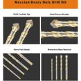 thumbnail image 2 of Multi-material drill bit set with double groove carbide tip for tile, concrete, brick, glass, plastic, wood, metal, silver, 2 of 4