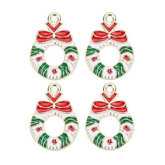 Gcvizuso Christmas Hats, Santa Hat, 10pcs/Pack Of Christmas Accessories DIY Santa Claus Jewelry Alloy Pendant