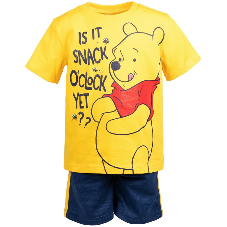 Disney Winnie the Pooh Toddler Boys T-Shirt and Mesh Shorts Outfit
