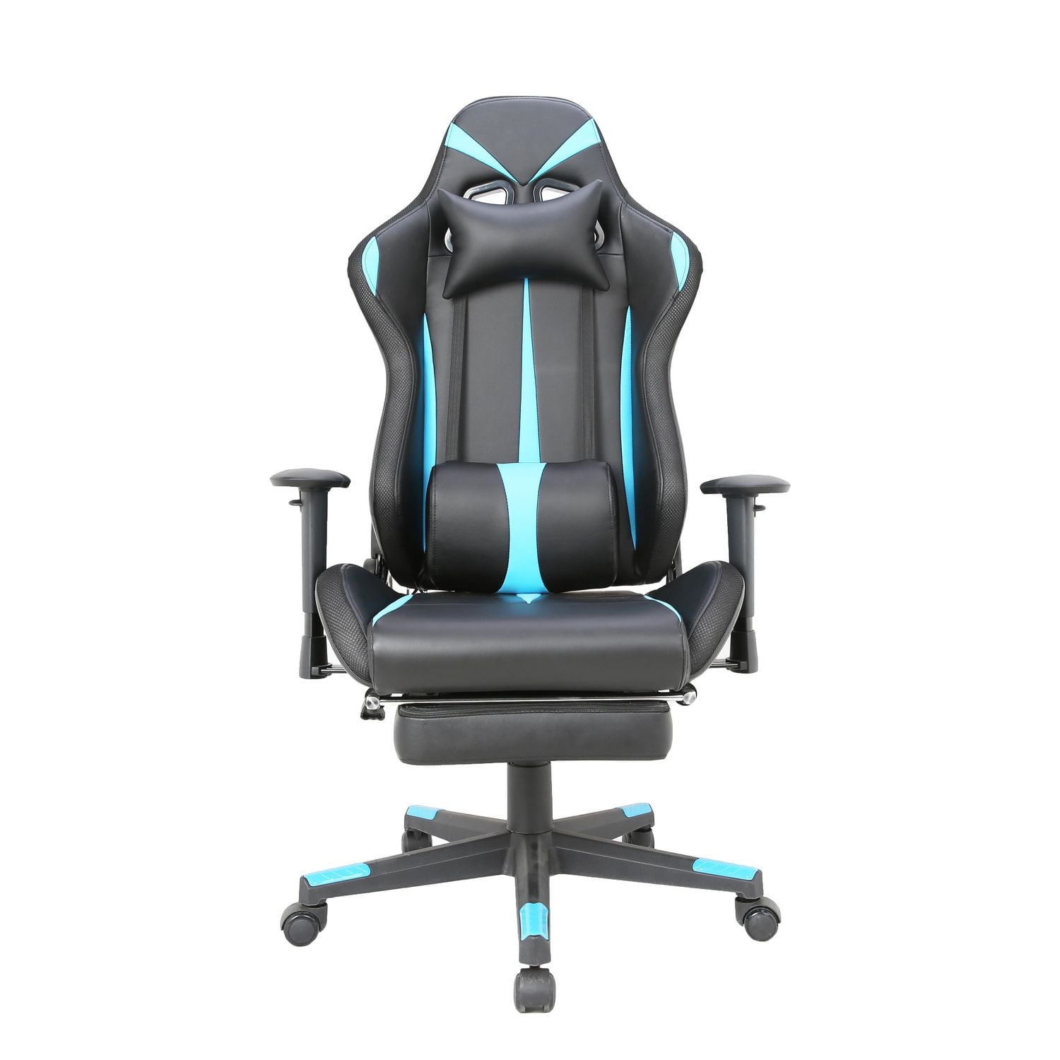 Fauteuil de jeu TygerClaw en PU avec coussin lombaire et repose-jambes