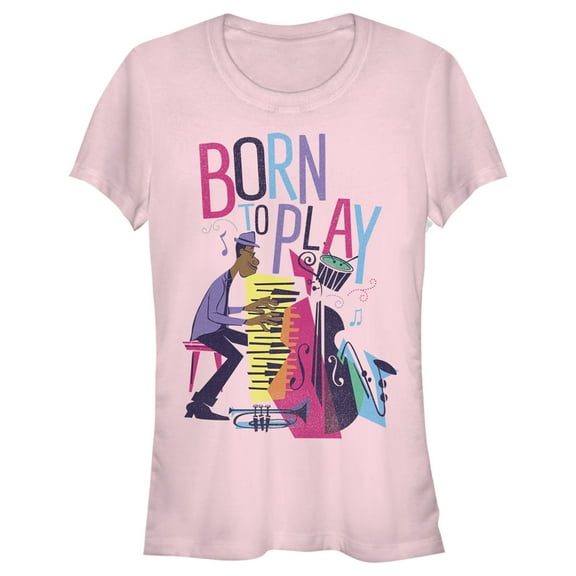 Junior's Soul Born to Play Graphic Tee Light Pink 2X Large