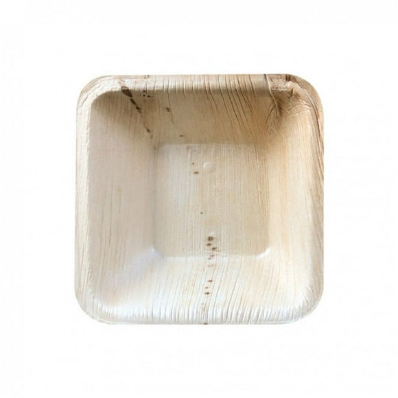 Square Bowls-0.3 oz, 1.5 oz, 3 oz|Bio Mart Areca Palm Leaf Dessert, Souccer, Dipping Bowls|Natural,Eco-friendly, Compostable Biodegradable, Disposable|Theme Party, Wedding| Pack of 10, 50 or 100