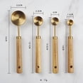 thumbnail image 5 of Goodhd Measuring Spoons Set Wood Handle Stainless Steel Measuring Scoop Baking Tool, 5 of 5