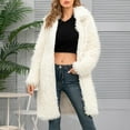 thumbnail image 2 of Baberdicy Womens Cardigan Lightweight Women's Long Teddy Coat Winter Warm Puffy Jacket Fluffy Women's Coat Jackets Long Sleeve Casual Long Warm Faux Plush Overcoat Winter Jackets for Women White, 2 of 6