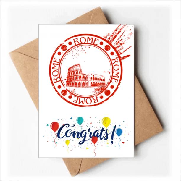 Italy Rome Pit Classic Country City Wedding Cards Congratulations ...