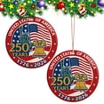 thumbnail image 3 of YIBAGA USA Anniversary 250th Ornaments Set 2Pcs, 250 Years Hanging Ornament Decoration Acrylic Pendants Home Decor, 4 inch ,4th of July Decor, 3 of 8