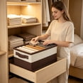 thumbnail image 4 of Clothes Organizer Box with Handle,Strong Construction Not to Deform 9.4*11.8*6.7in for Home,Living Room, 4 of 6