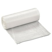Inteplast Group WSL2424LTN 10 Gallon 0.35 mil 24 in. x 24 in. Coreless Perforated Roll Low-Density Commercial Can Liners - Clear (50 Bags/Roll, 20 Rolls/Carton)