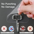 thumbnail image 4 of Pack de 10 Ganchos Adhesivos Extra Grandes de Acero Inoxidable sin Clavos Transparentes y Resistente al Agua para Baño y Cocina, 4 of 7