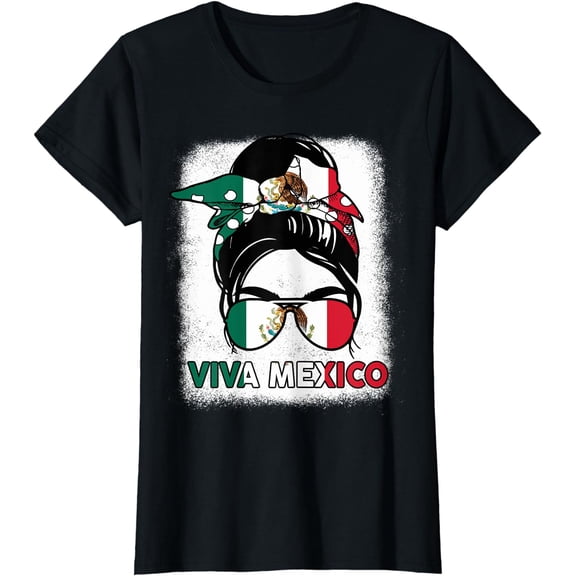 Viva Mexico Shirt Mexican Flag Girl Women Pride T-Shirt
