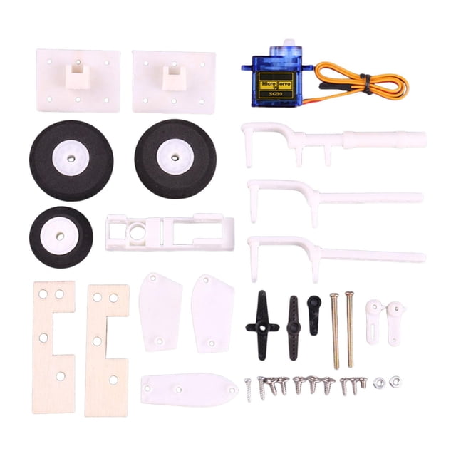TISHITA Kit de Roue de Train d'Atterrissage Modèle DIY Avion Léger Pièces Accessoires avec Servo en Nylon