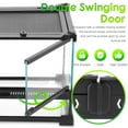 thumbnail image 4 of NEPTONION Mini Reptile Glass Terrarium 12"x12"x12" with Aluminum Alloy Frame, Double Swinging Doors, 4 of 6