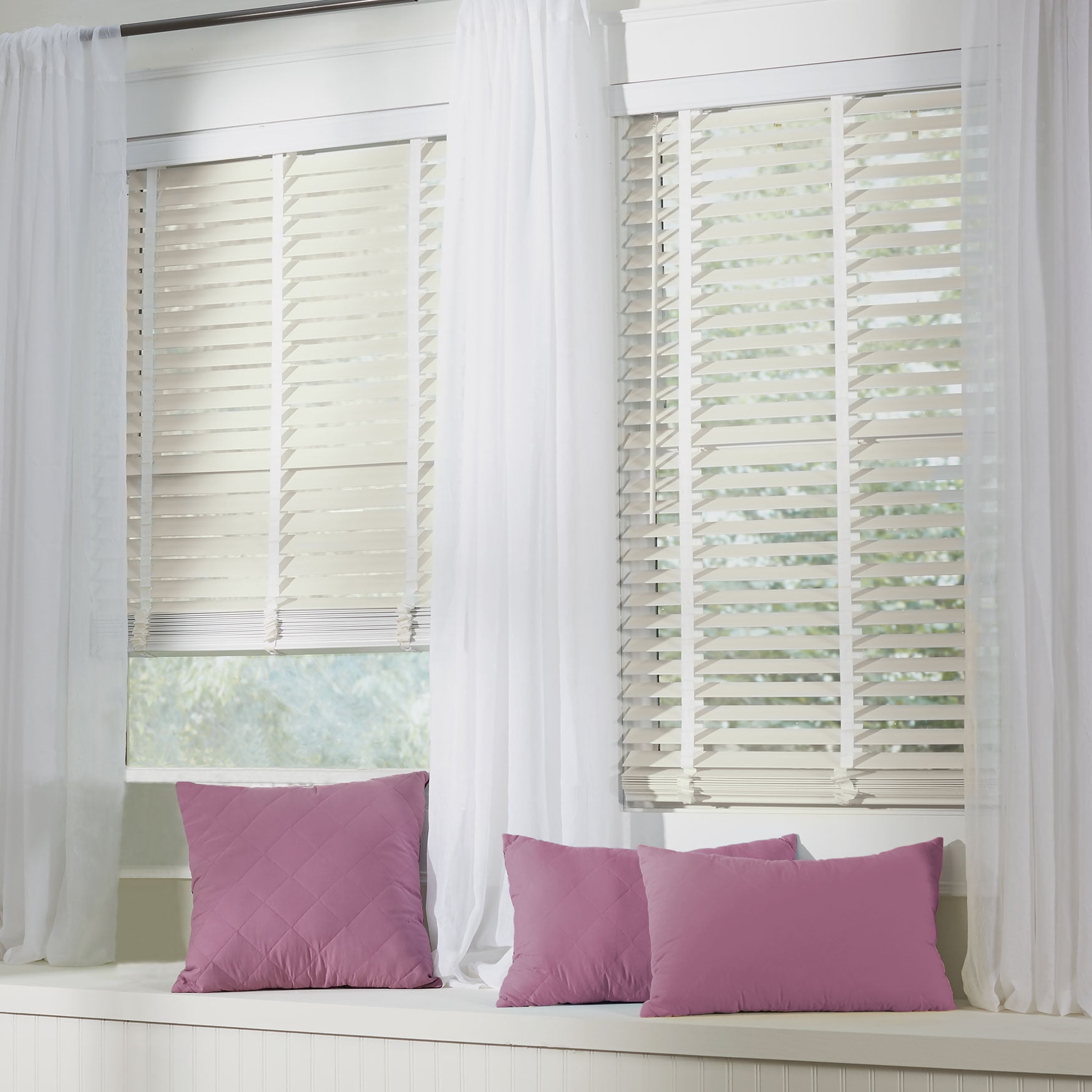 BrylaneHome 2" Faux Wood Cordless Blind