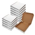 thumbnail image 3 of Kraft Paper Pizza Boxes for Storage Use Lightweight Compact Design Coffee Color 10pcs, 3 of 7