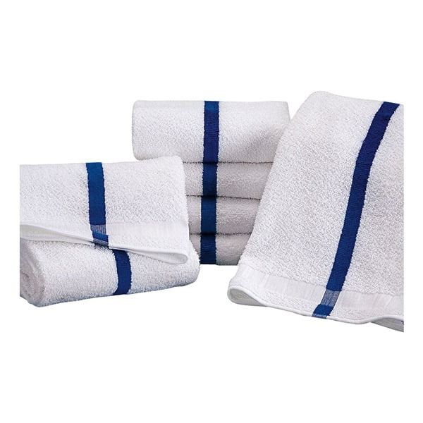 Pool Towel, w/Blue Stripe, 20x40, PK12