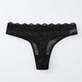 thumbnail image 2 of Panties for Women,Seamless Low Rise Lace Thong Underwear for Women Comfortable Panties,Womens Underwear,Black,S, 2 of 3