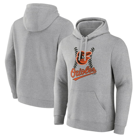 Men's Gray Baltimore Orioles Fastball Pullover Hoodie