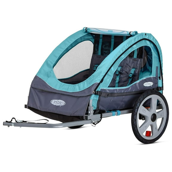 Pacific Cycle InStep Take 2 Double Bicycle Trailer,Light Blue/Gray