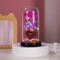 thumbnail image 6 of Valentine Decor Glass Cylinder Light Up Rose "Love" Heart Silver Glitter Flower LED Lights Desktop Carving Home Valentine's Day Gifts, 6 of 7